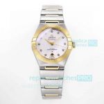 OM Factory Replica Omega Constellation Ladies 29MM Yellow Gold Bezel White Dial Watch